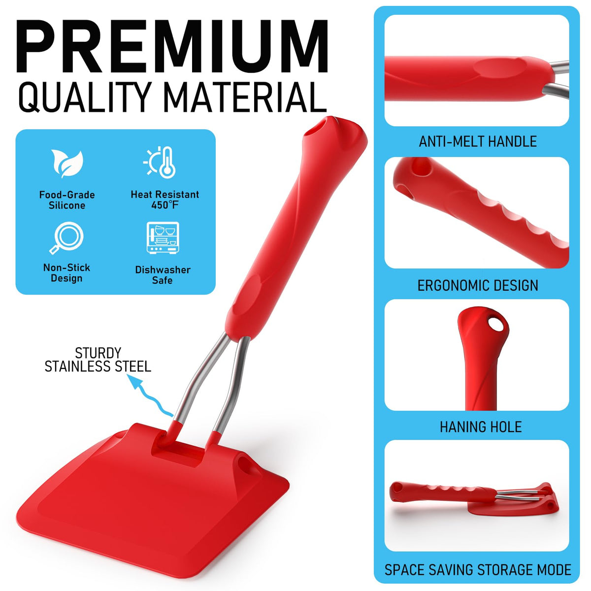 MFTEK spatula disassembles for quick cleaning and maintenance