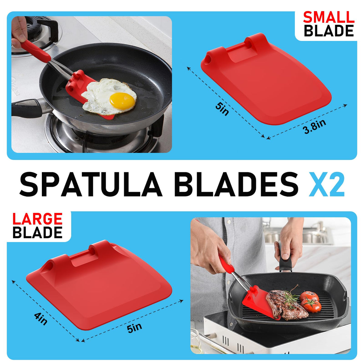 MFTEK heat-resistant silicone spatula head stays reliable under high heat