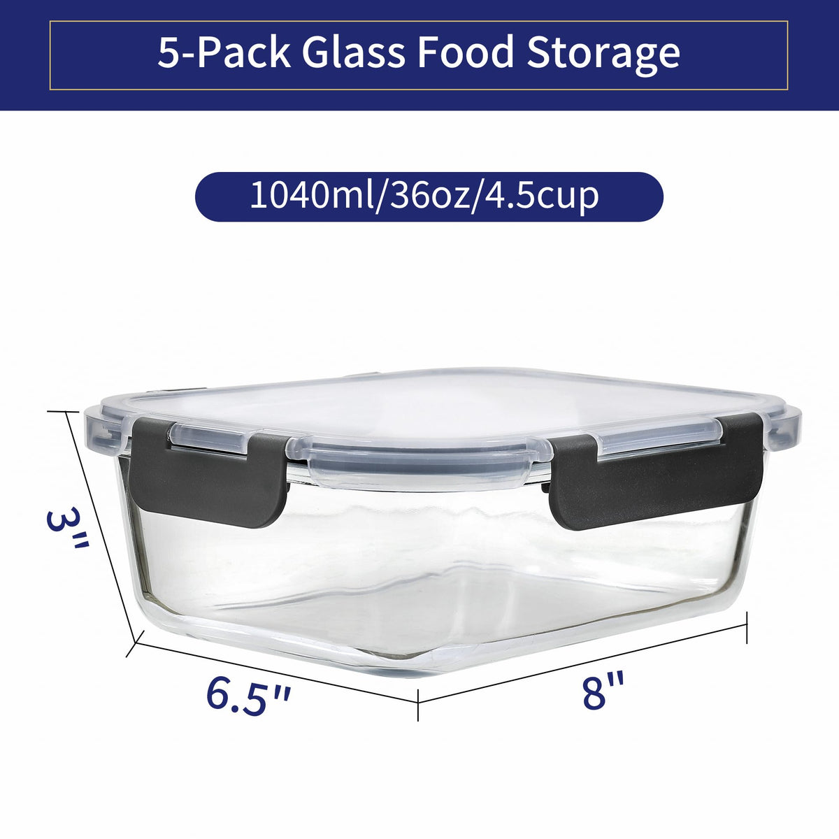MFY airtight lid with silicone seal for freshness and leak-free meals.