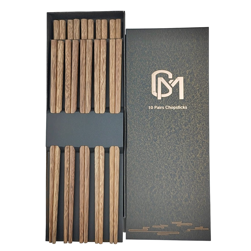M.G Reusable Wenge chopsticks with smooth finish for easy sushi and ramen dining