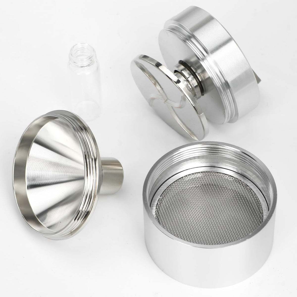 MGOJIJINN bottom funnel aids clean transfer of finely ground spices