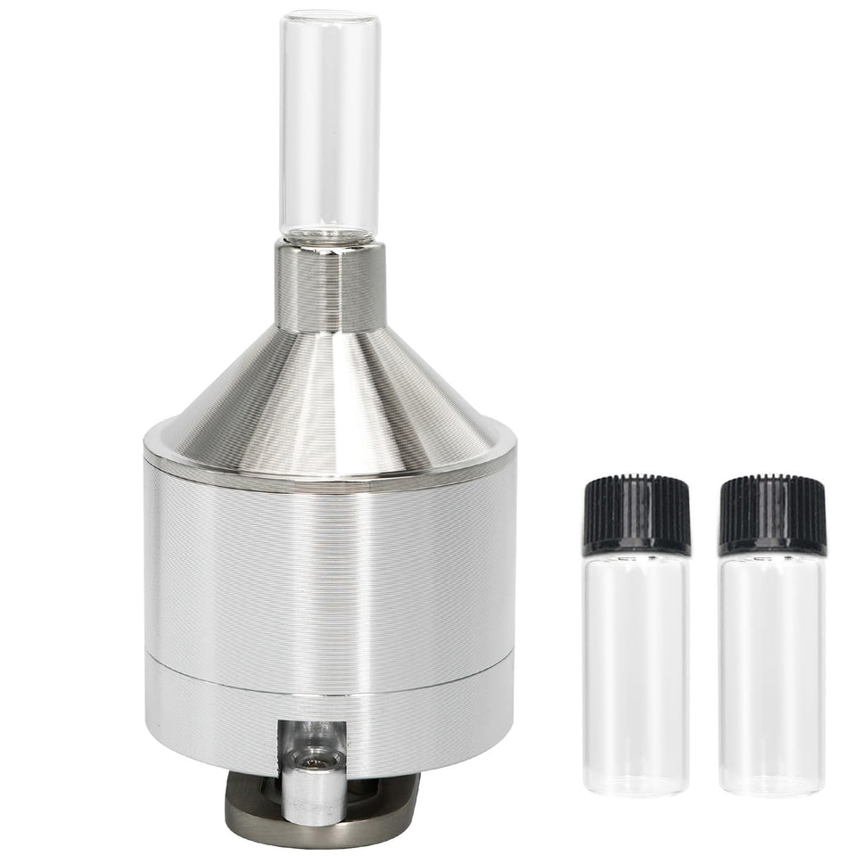 MGOJIJINN pepper grinder in silver with durable aluminum body for lasting use