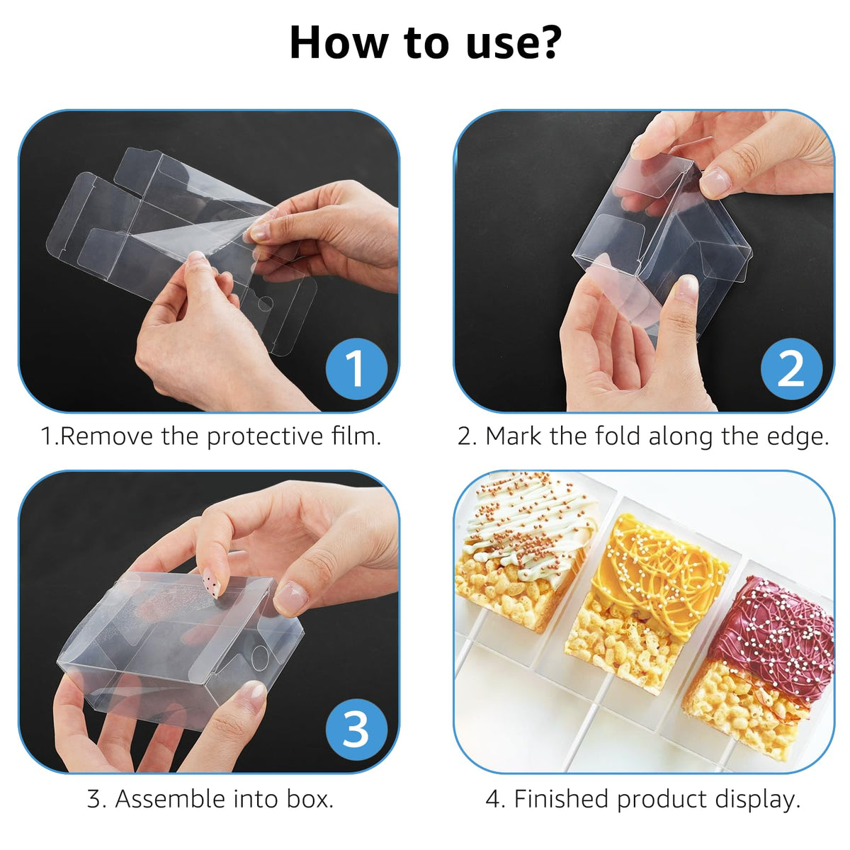 MGWOTH protective film on boxes before display