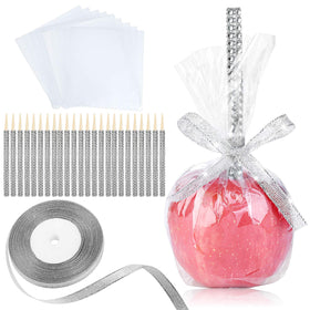 MGWOTH bling candy apple stick with rhinestone-like sparkle for desserts