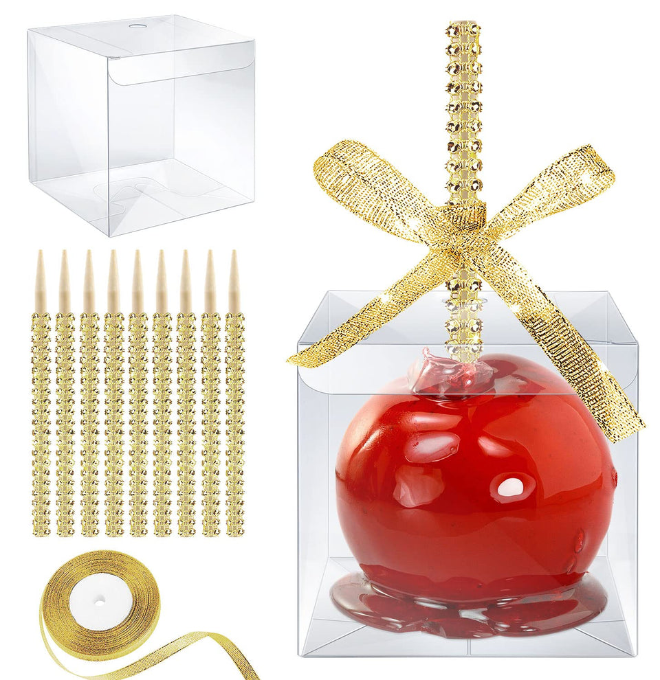 MGWOTH candy apple boxes with bling stick showcase sparkling gifts