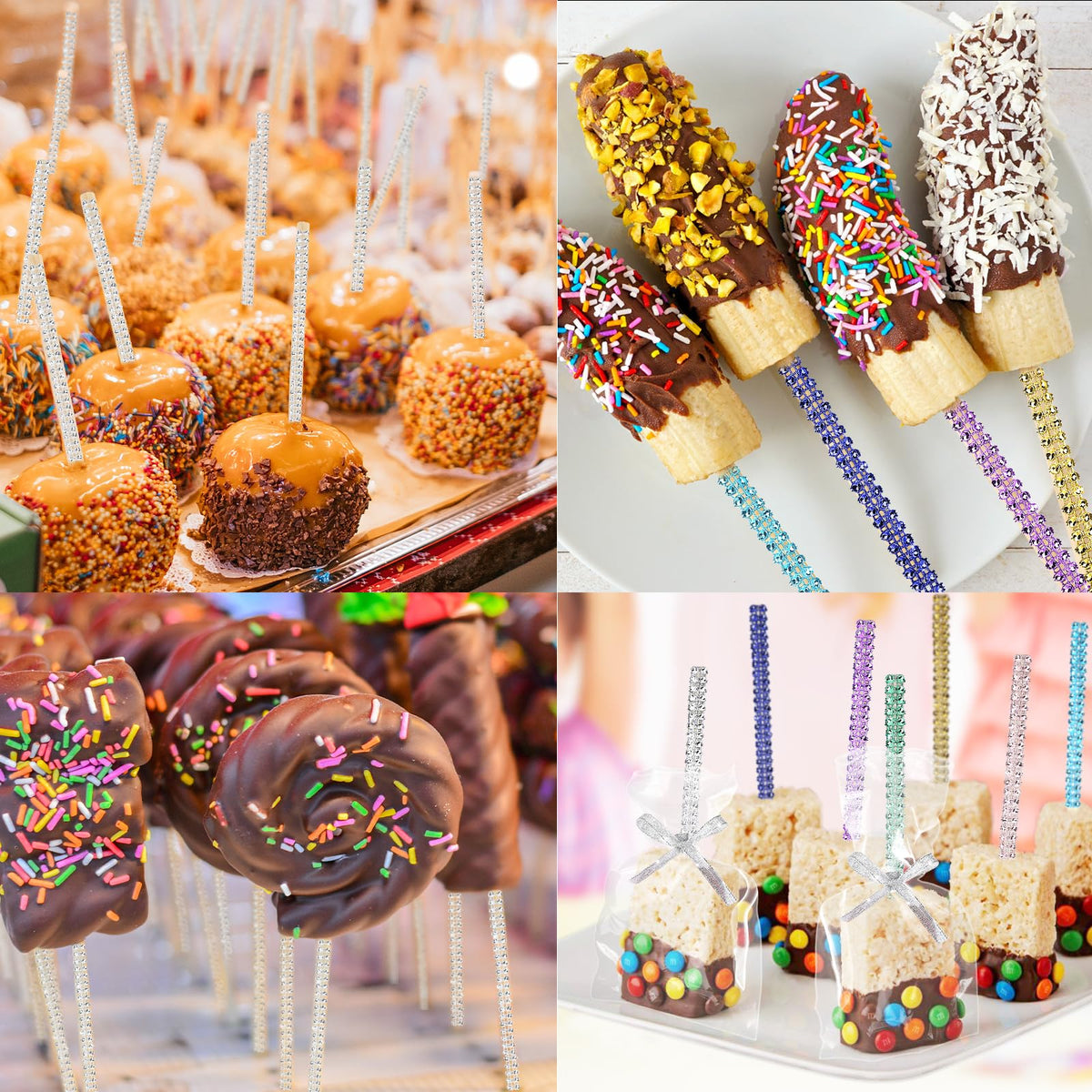 MGWOTH Rice Krispie treat skewers ready for party displays