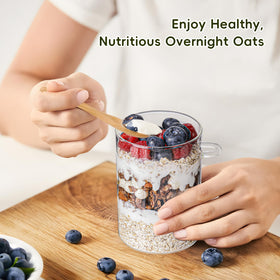 MHDCLY pudding jar with airtight lid stores desserts neatly.