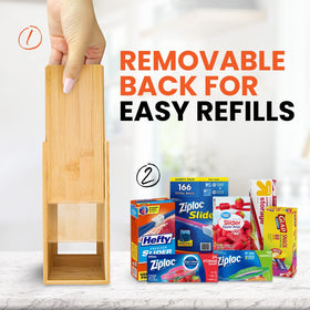 mHomeBilt non-slip dots keep the organizer secure in a busy kitchen.