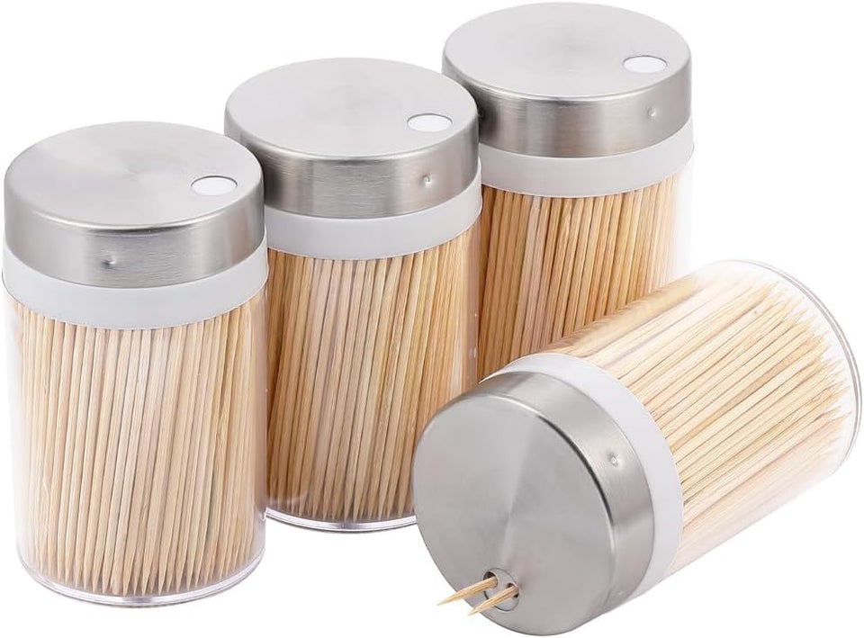MHREN Toothpick Holder with four dispensers for organized service