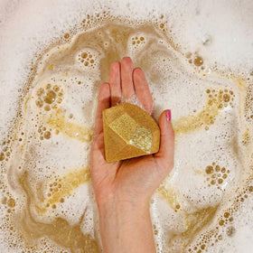 MHSMHL Gold diamond bath bomb elevates self-care rituals