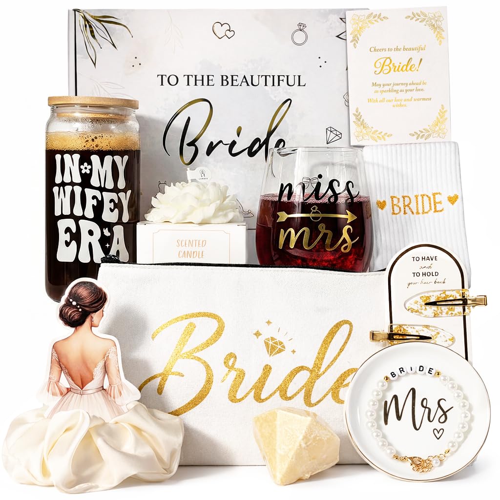 MHSMHL Miss to Mrs wine glass for elegant toasts and celebrations
