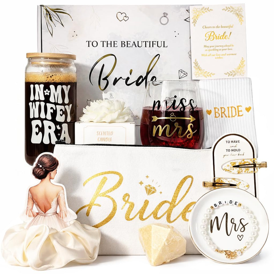 MHSMHL Miss to Mrs wine glass for elegant toasts and celebrations