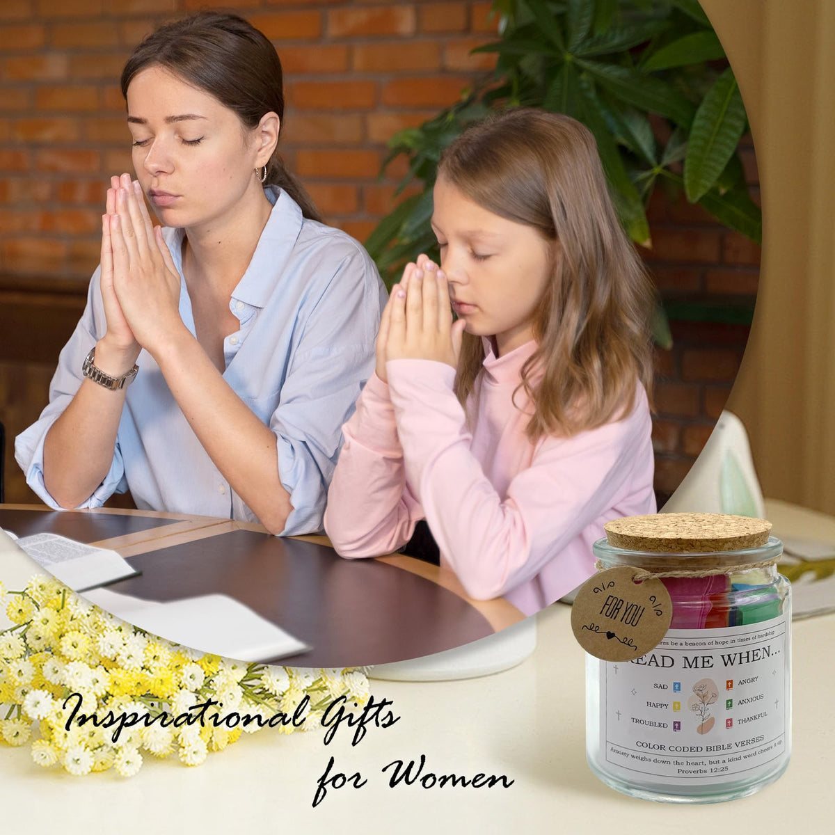 MHSMHL scented candle with faith-inspired design creates a calming mood