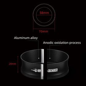 MHW-3BOMBER dosing ring helps baristas speed up prep.