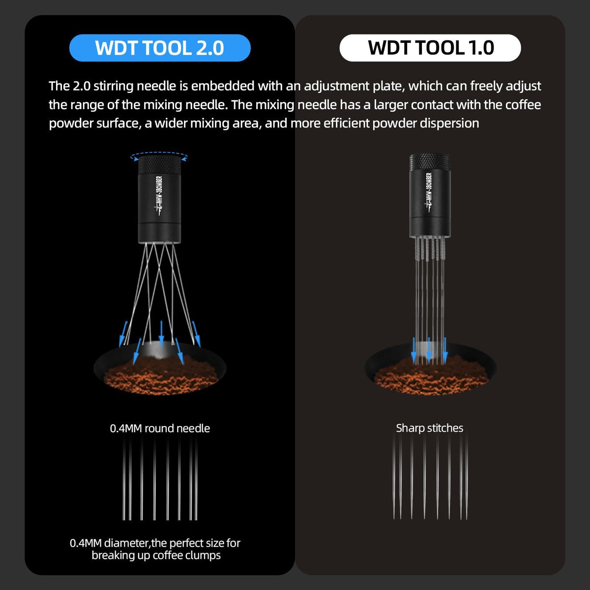 MHW-3BOMBER flexible stainless needles resist bending for consistent results