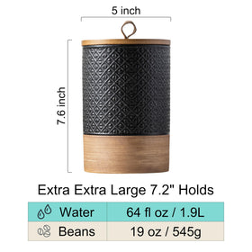 Miamolo ceramic canister is dishwasher-safe for simple cleaning.