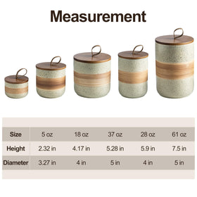 Miamolo ceramic jar set for spices, sugar, and tea storage in the pantry.