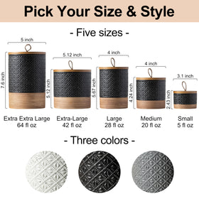 Miamolo ceramic jar shown as a gift-ready kitchen accessory.