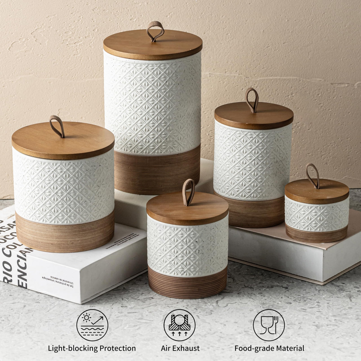 Miamolo dishwasher-safe ceramic jar for easy cleaning
