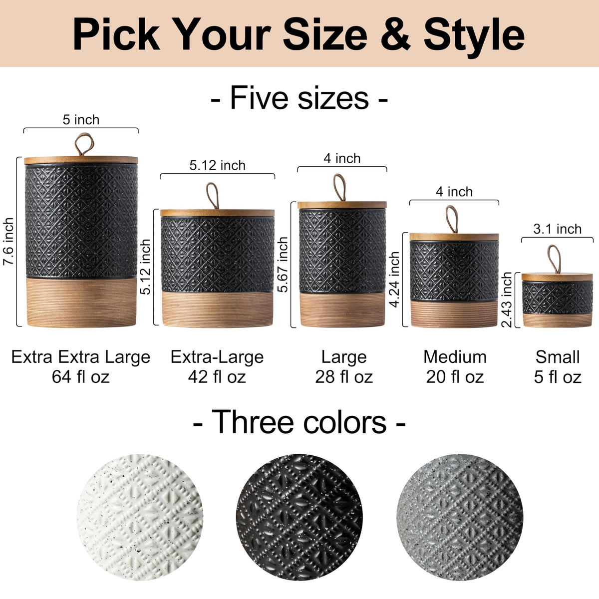 Miamolo dishwasher-safe ceramic jar is easy to clean and reuse.