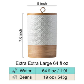 Miamolo embossed-pattern ceramic jar for stylish storage