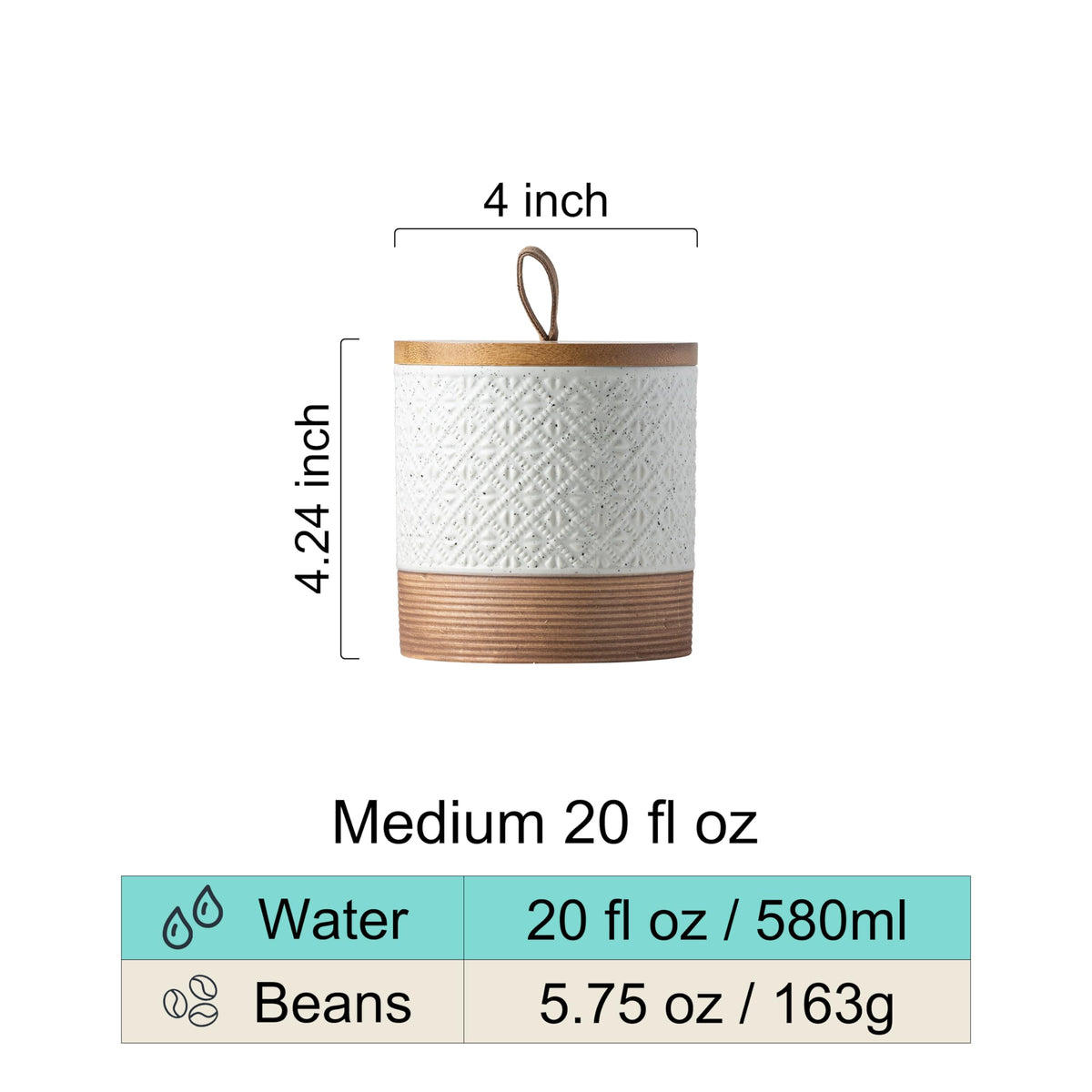 Miamolo embossed-pattern ceramic jar adds vintage charm