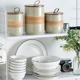 Miamolo jars as a decorative counterpiece for kitchen or dining area.