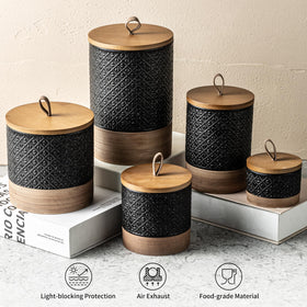 Miamolo kitchen-countertop display enhances any coffee bar or pantry.
