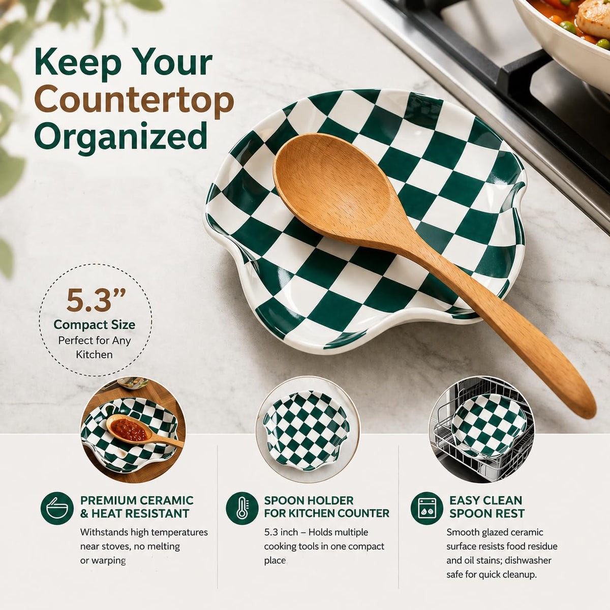 Miamolo spoon holder organizes spoons and spatulas on the kitchen counter