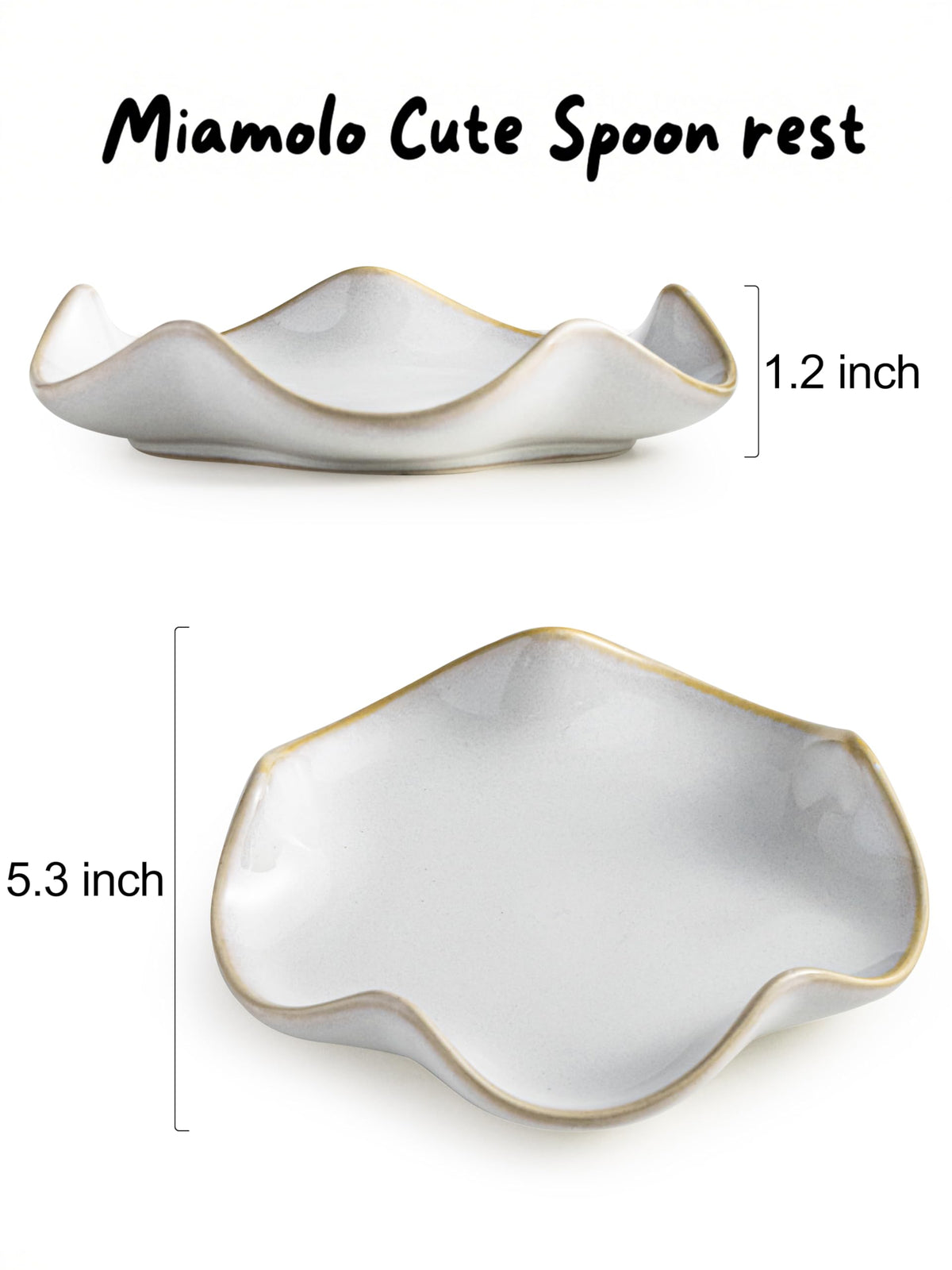 Miamolo spoon rest keeps utensils dry and easily accessible on the counter.