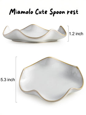 Miamolo spoon rest keeps utensils dry and easily accessible on the counter.