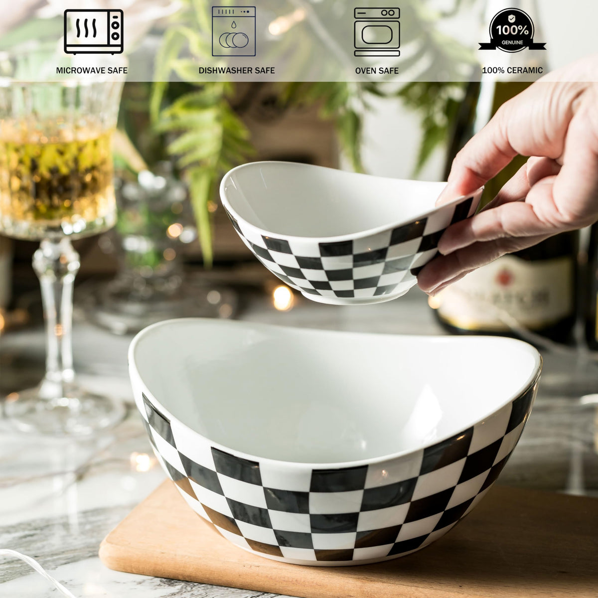Miamolo stackable dishware stored neatly, space saving for small kitchens