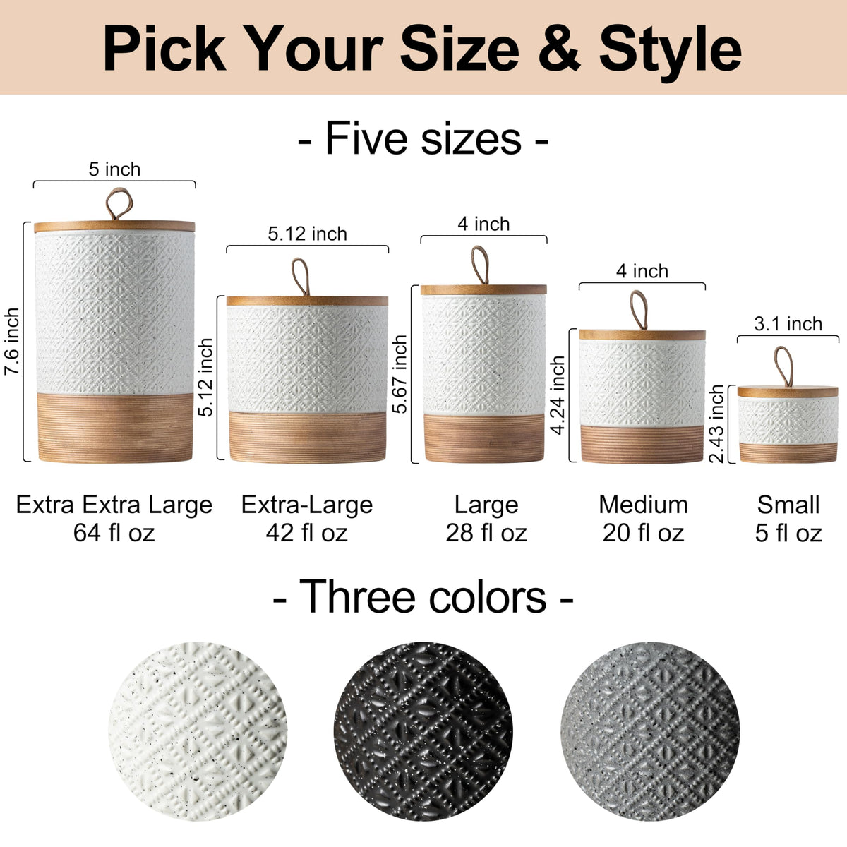 White ceramic storage jar collection by Miamolo for stylish kitchens