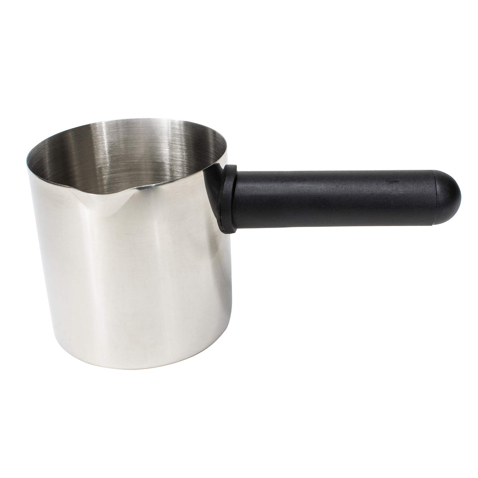 Mian 4 Cup universal carafe front view, durable stainless steel for lasting use.