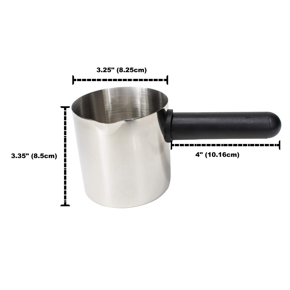 Mian universal carafe top view highlights compact dimensions for easy fitting.