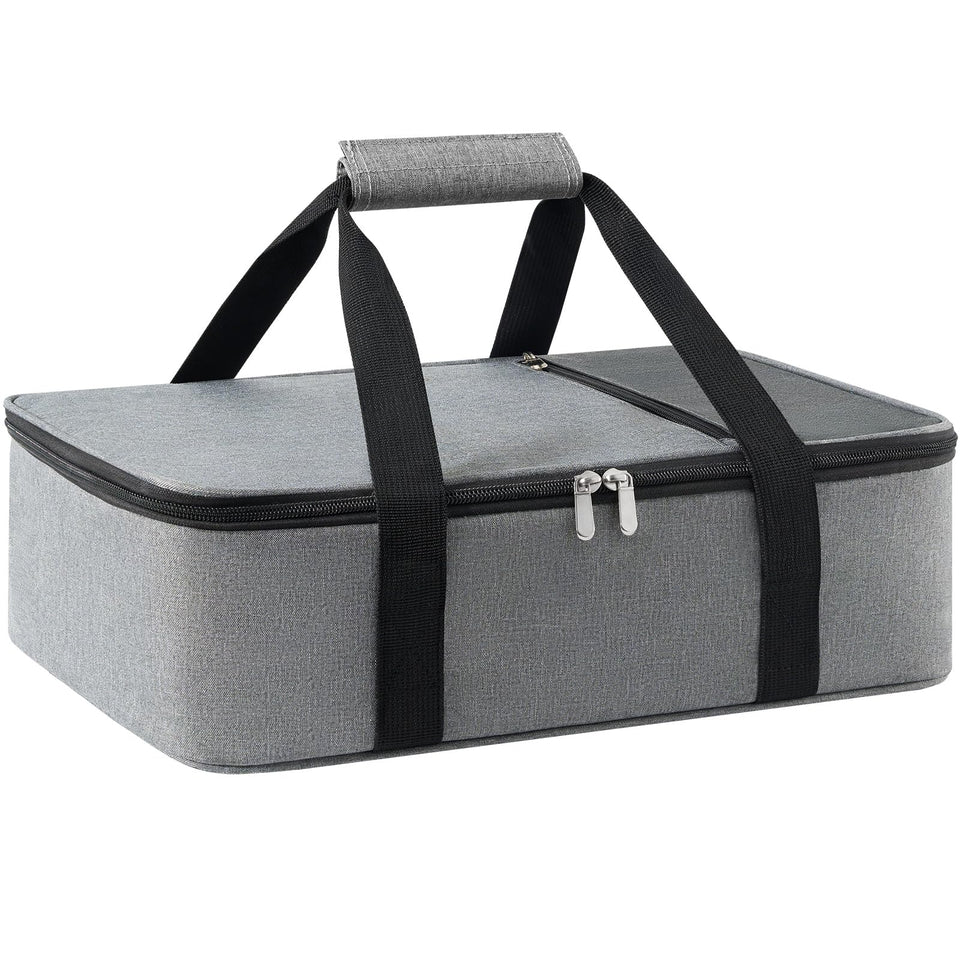 MIAOJIE insulated casserole carrier with 9x13 dish inside for easy transport