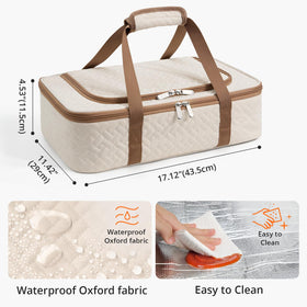 MIAOJIE beige carrier open top for easy packing of 9x13 dishes