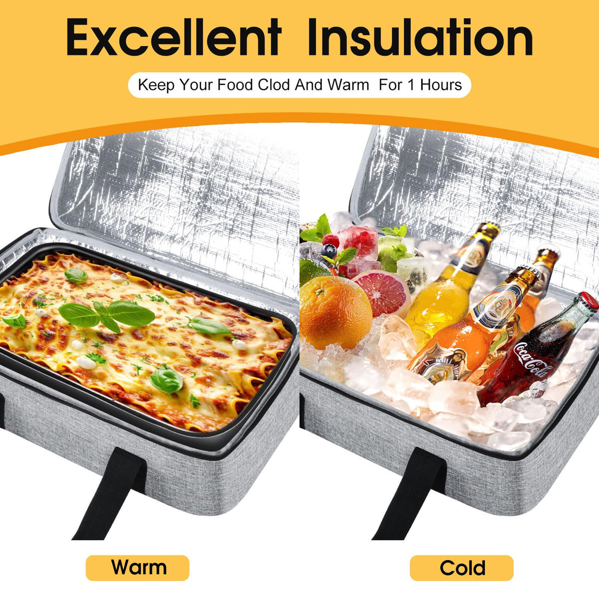 MIAOJIE insulated casserole carrier dual carry handles for easy transport