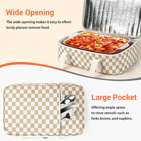 MIAOJIE portable casserole carrier ideal for potlucks, picnics, and cookouts