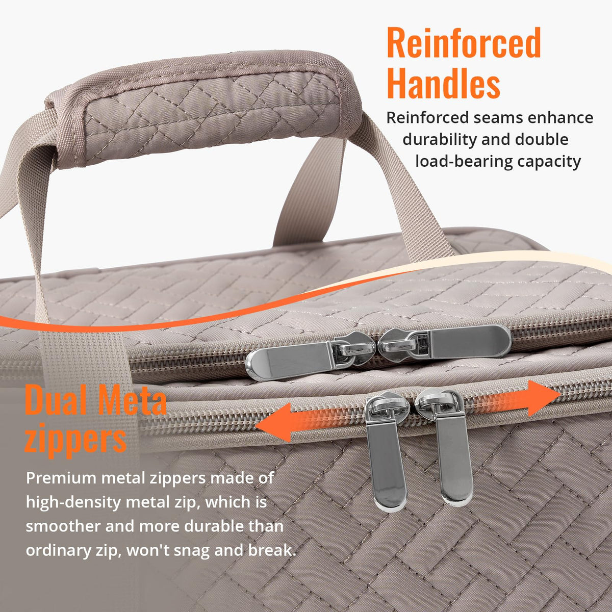 Two-way zipper on MIAOJIE carrier for smooth access and reduced spills