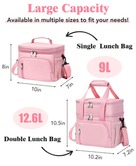 MIAOJIE lunch bag with adjustable shoulder strap for comfortable carrying