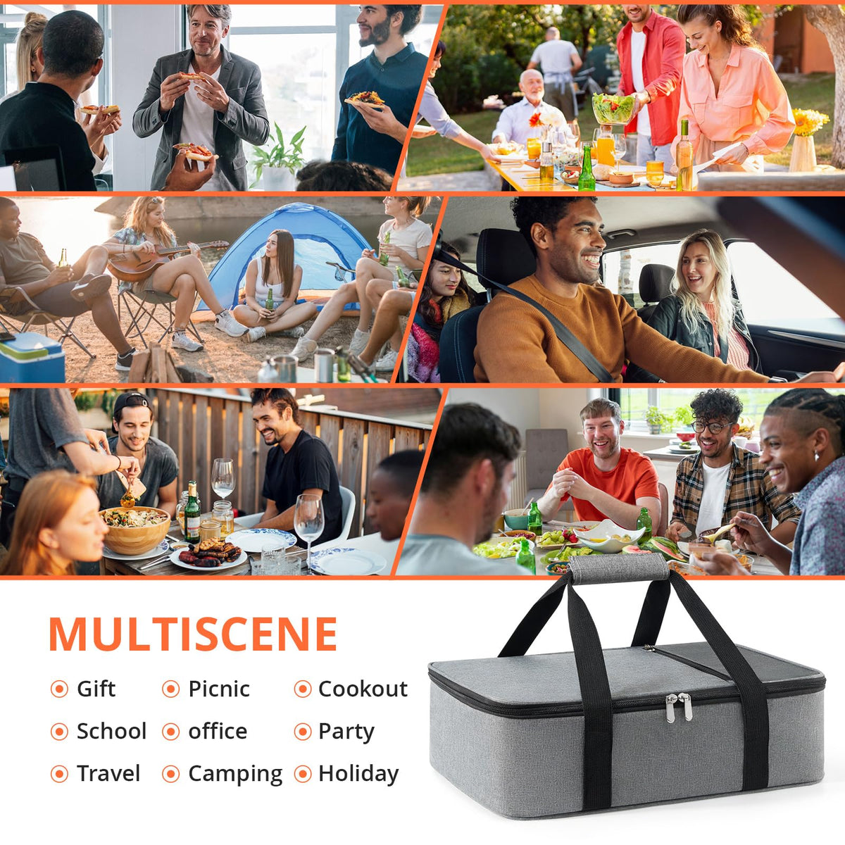 MIAOJIE portable carrier ideal for potlucks, picnics, and cookouts