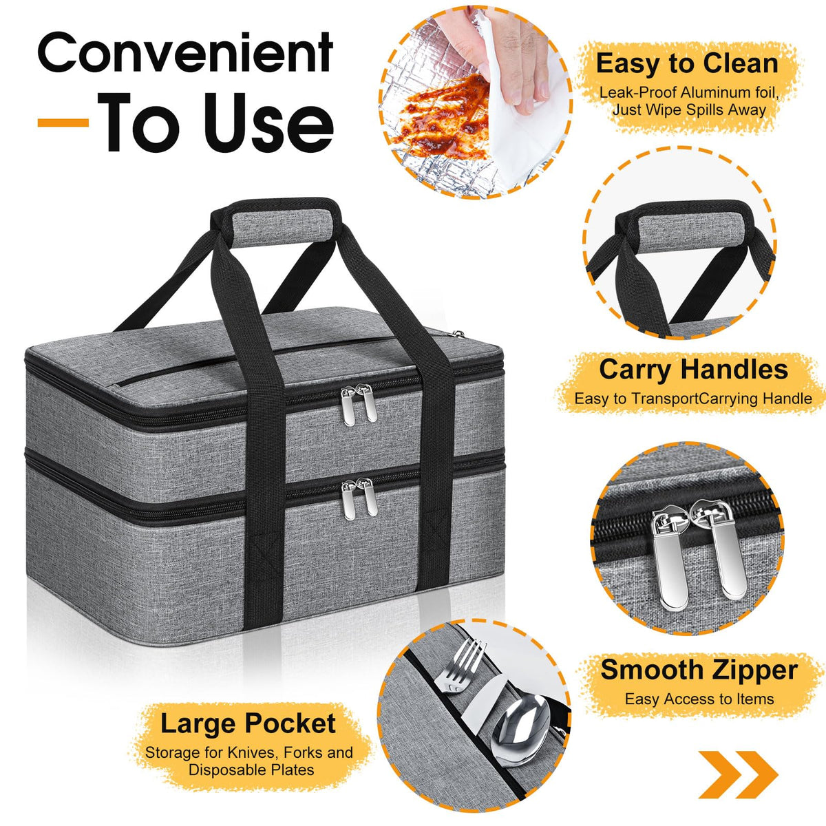 MIAOJIE wide opening and zipper closures simplify packing and access.