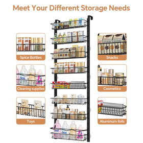 MIAOLI adhesive pads secure the organizer to doors and reduce movement