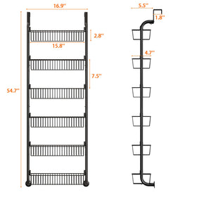 MIAOLI door-mounted storage keeps bottles within reach while cooking.