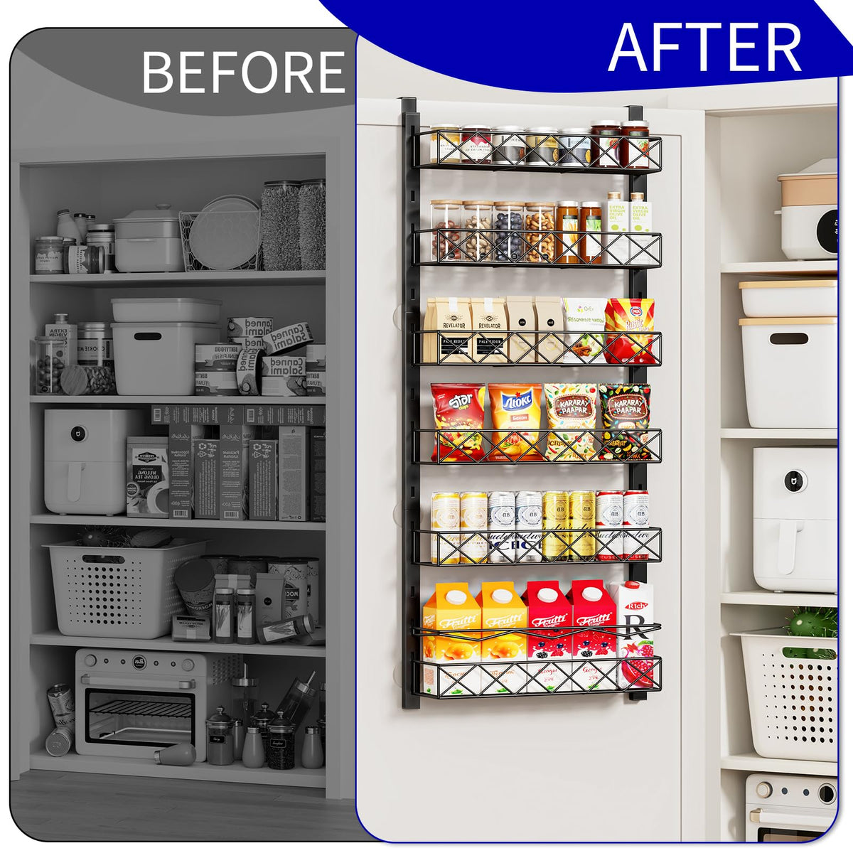 MIAOLI easy-install door organizer with no-tools setup