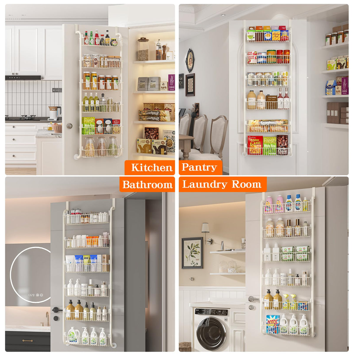 MIAOLI laundry room organizer tidy bottles and detergents effectively.