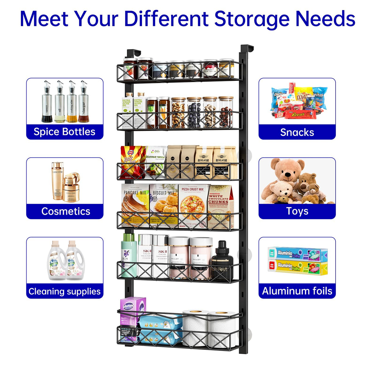MIAOLI laundry room storage solution mounted on a door
