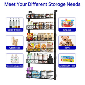 MIAOLI laundry room storage solution mounted on a door