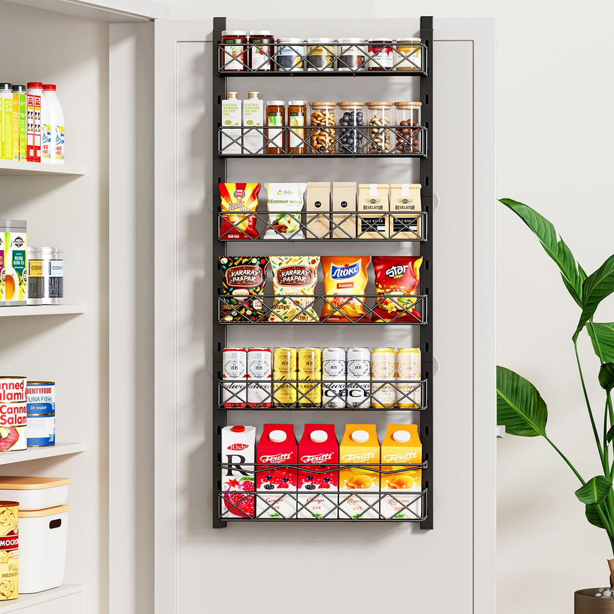 MIAOLI six-tier over-the-door organizer for clutter-free pantry